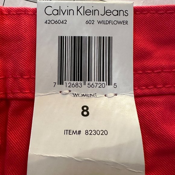 Calvin Klein Jeans Pink Power Stretch Skinny Crop Pants 8 - Picture 9 of 11